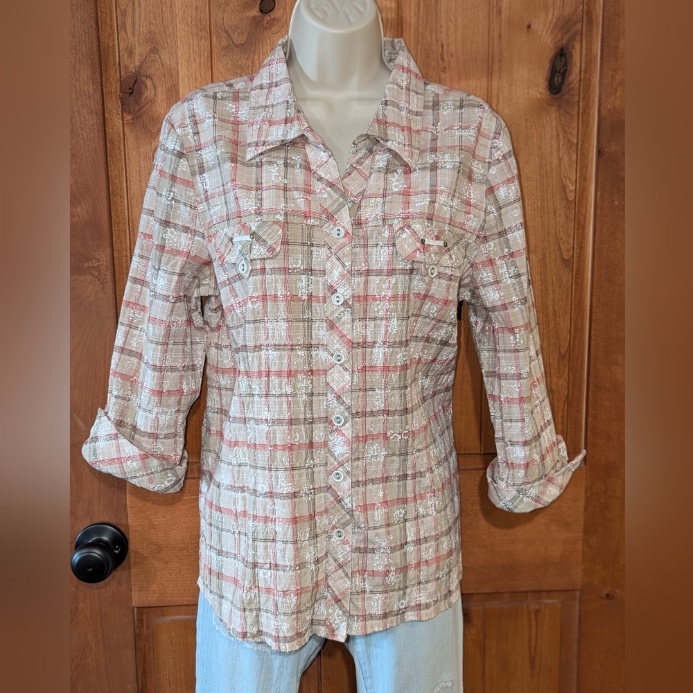 Christopher & Banks Plaid Button-Up Shirt